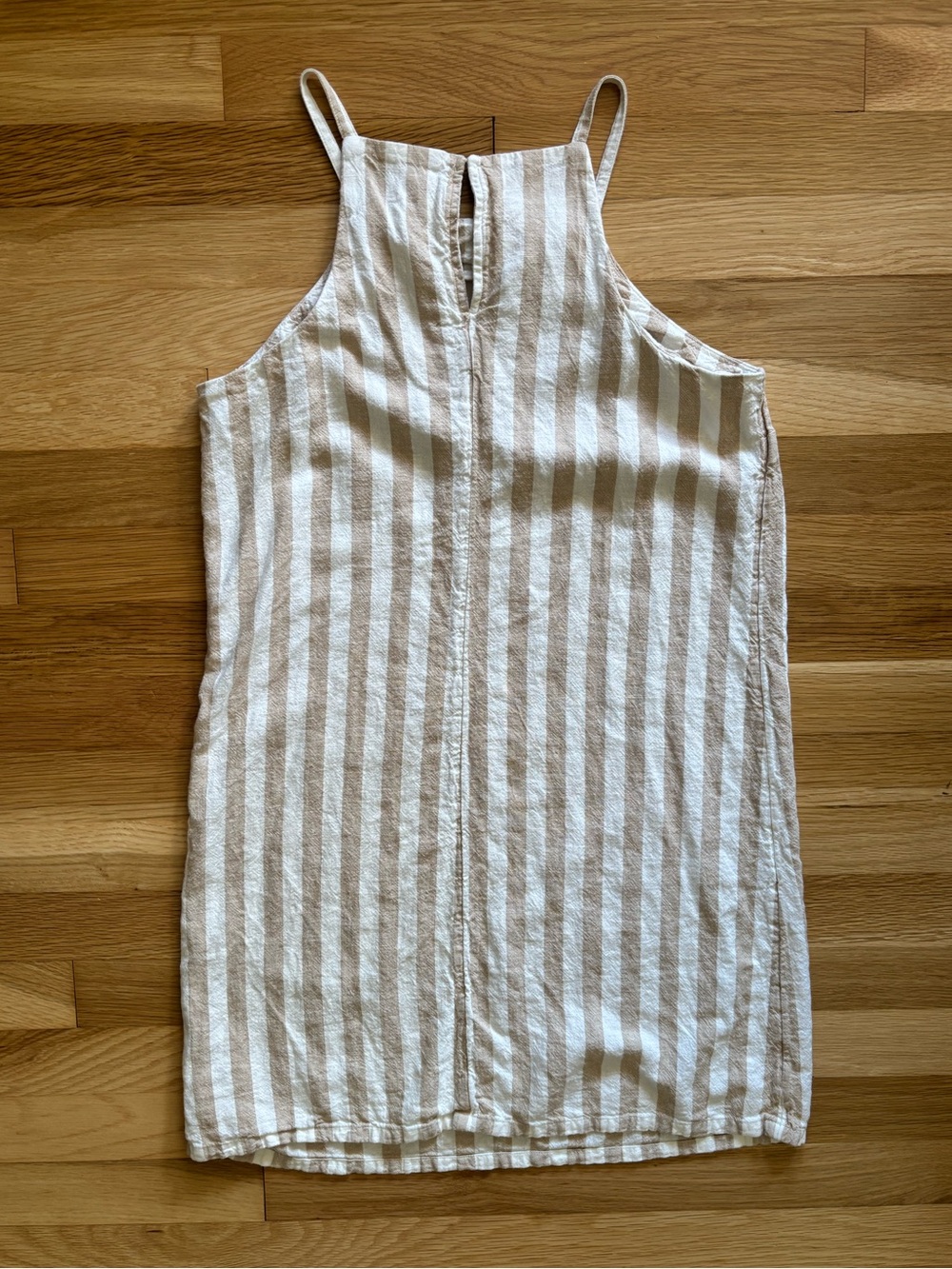 Old Navy Beige and White Striped Mini Dress - Picture 3 of 7